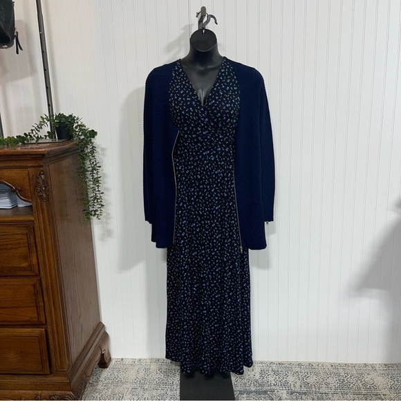 41 Hawthorn Blue V-Neck Maxi Dress medium - Picture 1 of 9